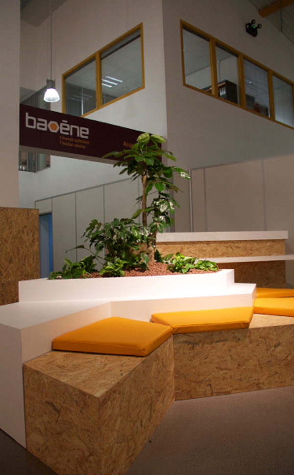 Architecture d'intérieur et paysagisme de l'accueil du showroom