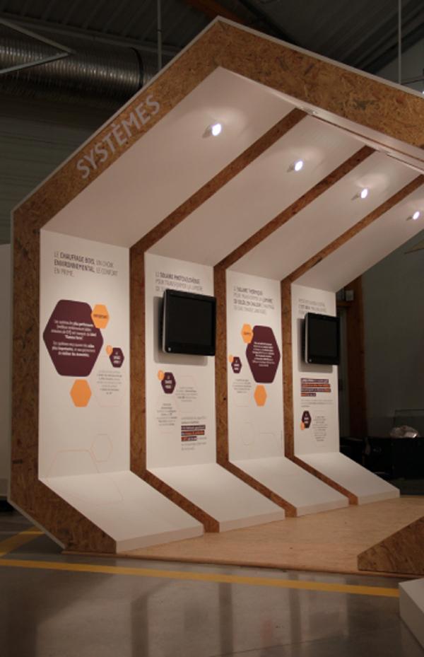 Design d'une micro-architecture pour mettre en valeur le design graphique d'un show-room