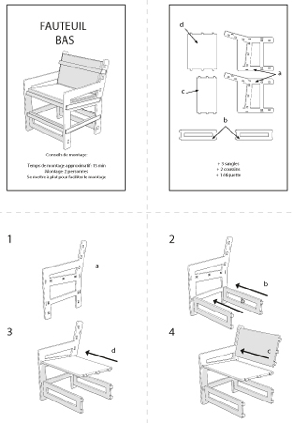 Notice de montage - Meuble 4 cases Cubyx Mode de Vie