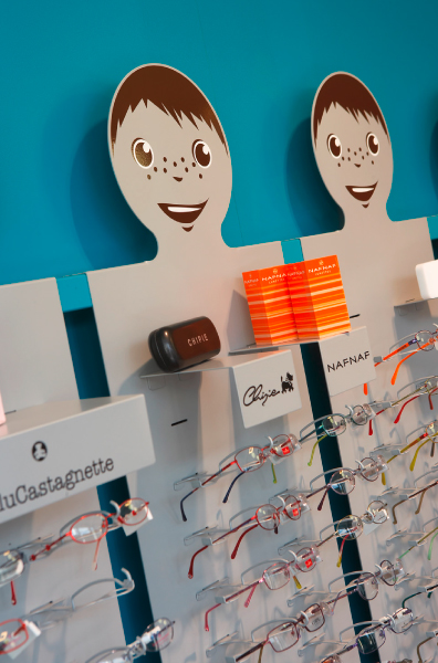 lunettes enfants, merchandising ludique